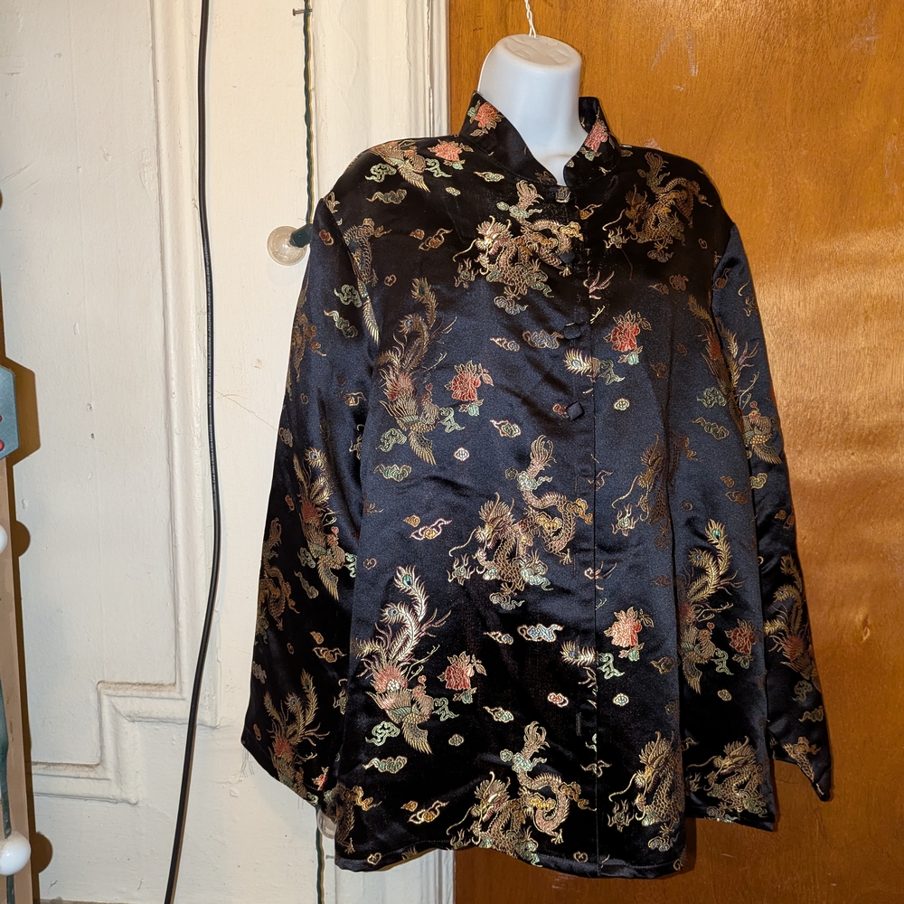 Elegant Black Floral Women's Jacket
